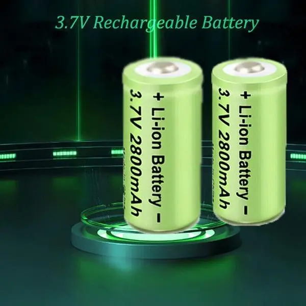 2PCS CR123A 16340 Lithium Rechargeable Batteries, 2800mAh Li-ion, Long-Lasting Power, Wide Compatibility, Improved Durability for Flashlights & Outdoor Devices, Flashlight