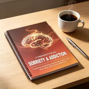 Therapist-Designed Addiction Recovery Journal, Daily Milestone Tracker, Emotional Wellness Log Book, Mental Health Notebook