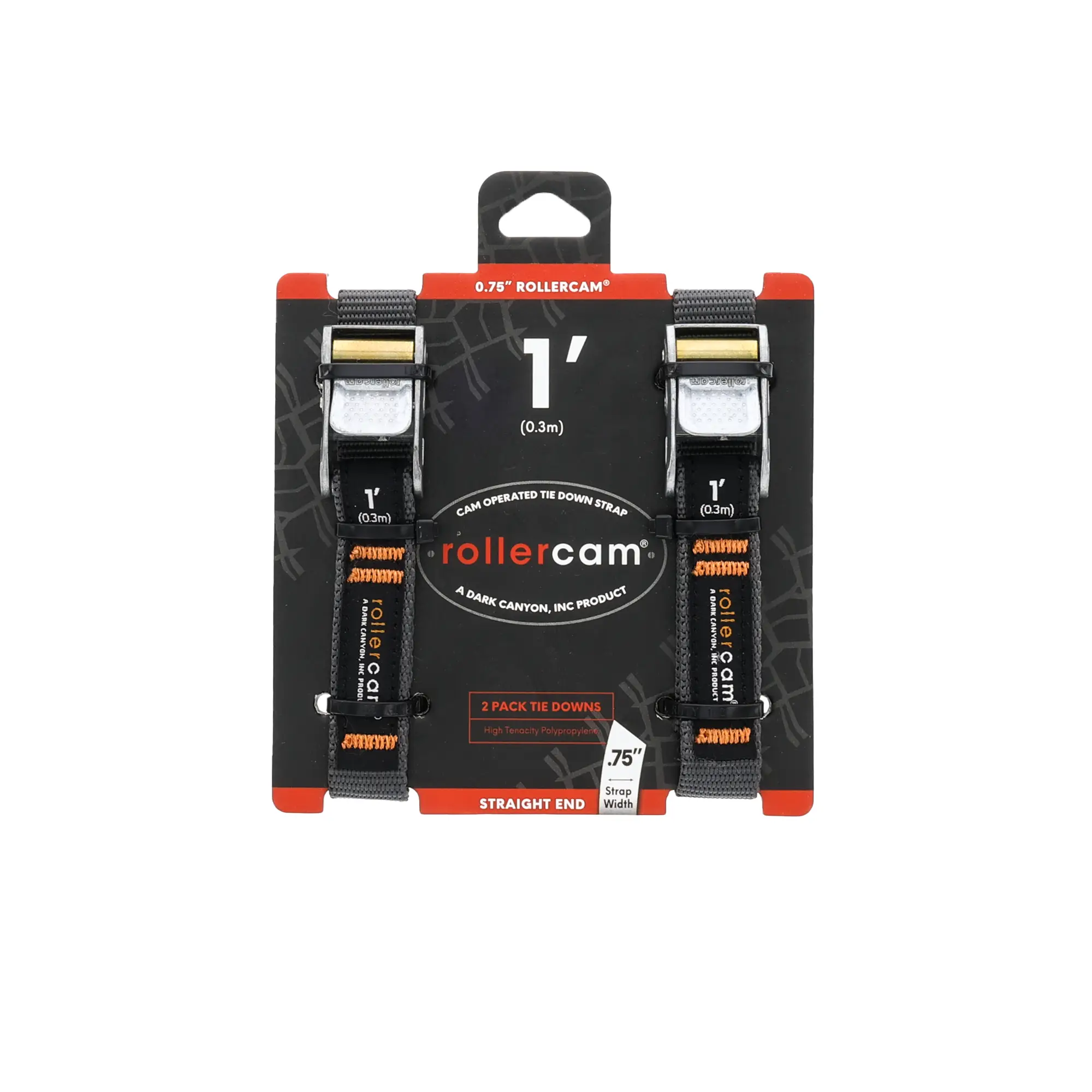 0.75" Straight End: Ultra-Strong Friction-Free Tie-Downs 95lb Camping Outdoors Gear