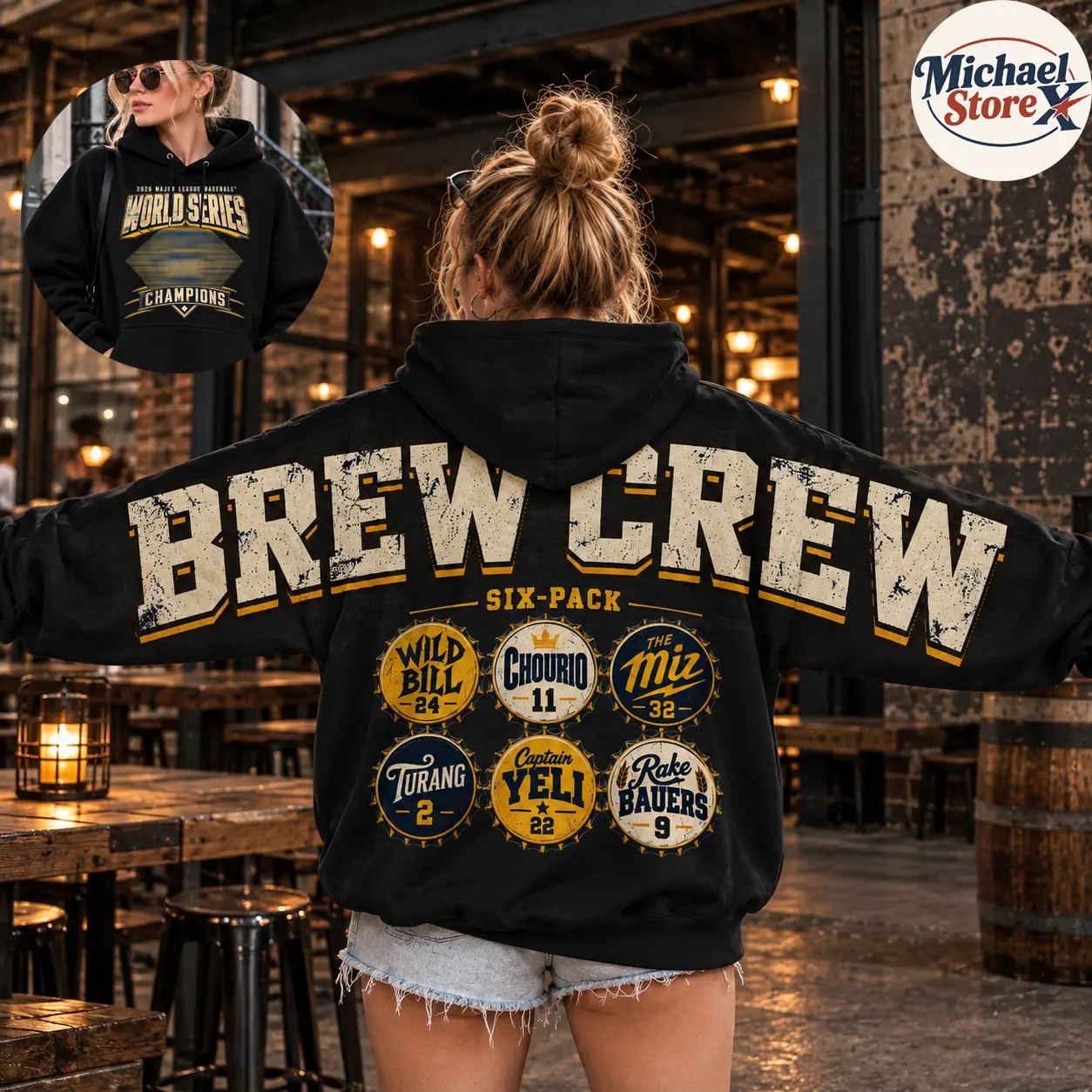 Vintage M.i.l.w.a.u.k.e.e 2 side Shoulder Back Printing Crewneck Sweatshirt Hoodie, Game Day Sweatshirt, Fall Sport Season hoodie, Gift for Him and Her, Vibes