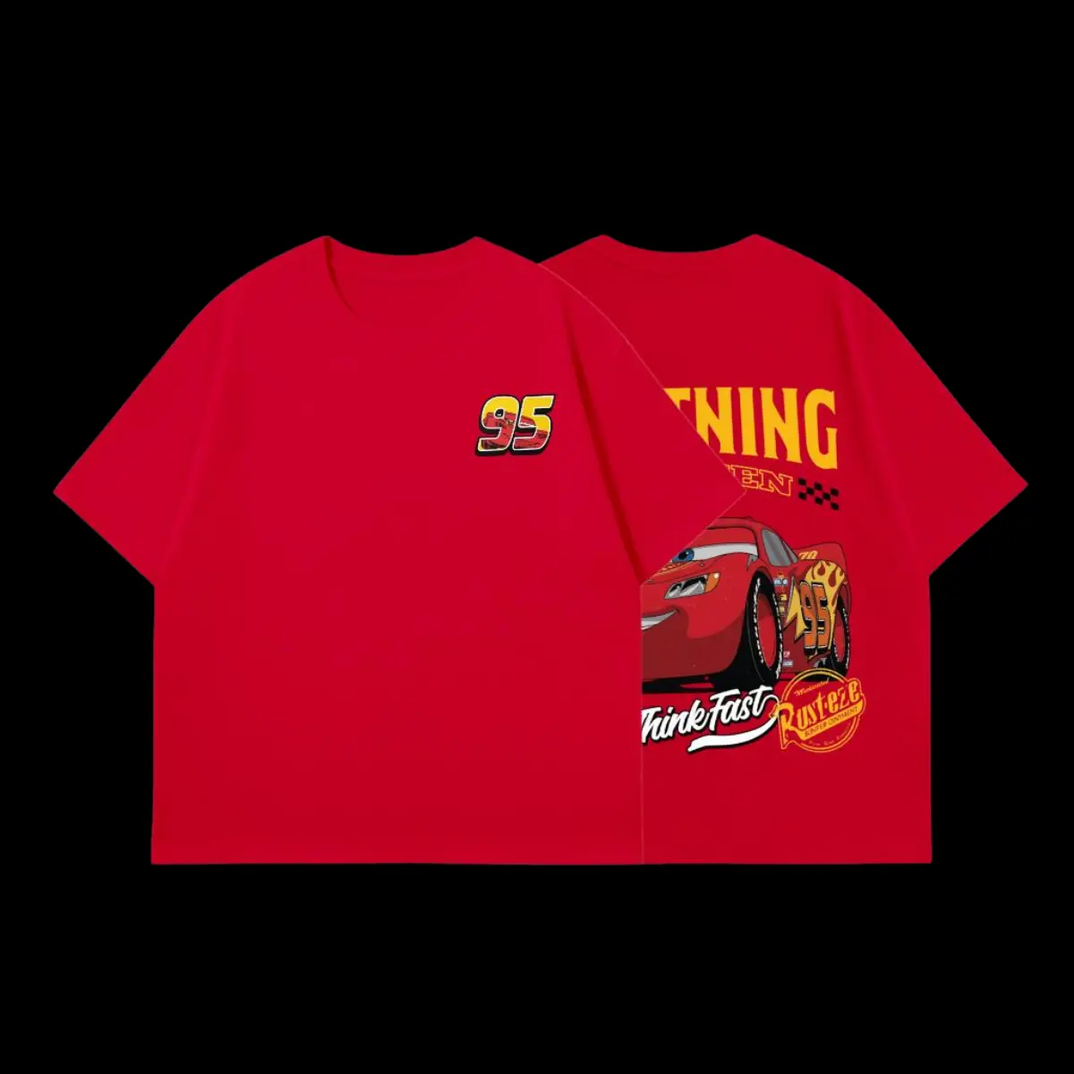 Retro Two Side Cars Gildan T-Shirt , Cars Movie T-Shirt,Mcqueen and Mater Retro Vintage Unisex Oversized Anime Graphic Tee – Trendy Y2K Acid Gildan,Manga Game Movie Lover Gift For Fans Merch