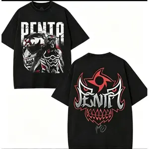 Graphic T-Shirt Penta – Zero Miedo Grunge Street Legacy Cotton Oversized T-Shirt, Graphic Tee, WWE Wrestling Retro Graphic T-Shirts, Lucha Libre Spirit, Unisex Streetwear Fan Gift Casual Urban Fashion Tee