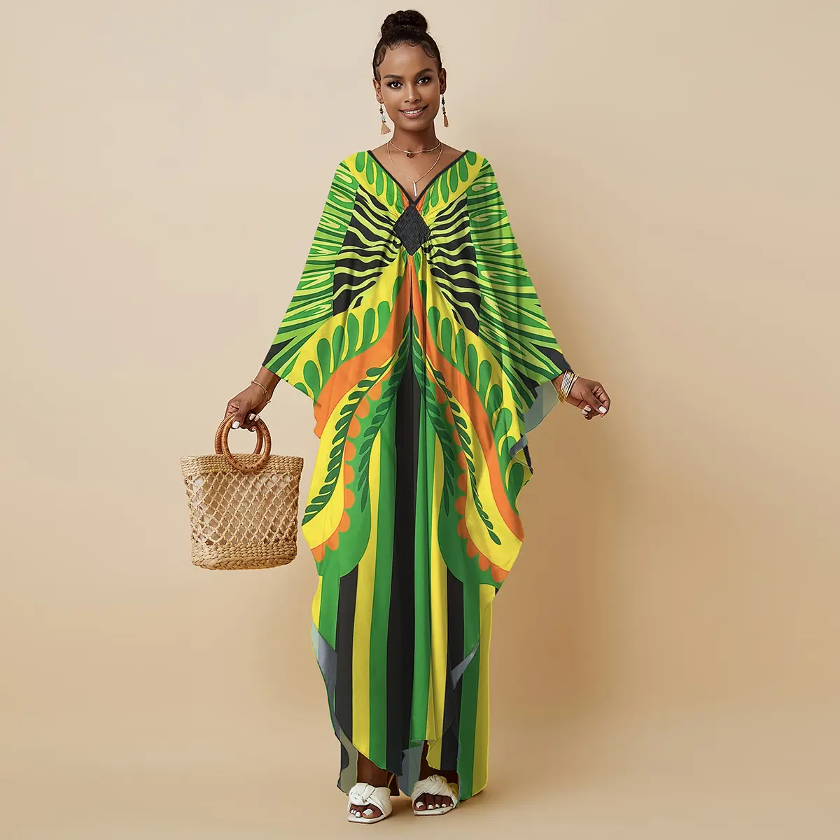 Green Abstract Print 