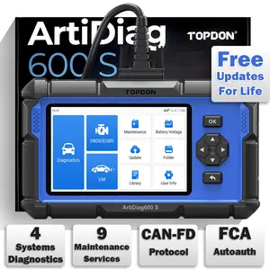 TOPDON AD600S Car OBD2 Scanner, Diagnostic Tool, ABS SRS Transmission Engine Code Reader, 9 Reset Services Scan Tool, Oil/Brake/BMS/SAS/DPF/TPMS/ETS Reset, Injector Coding, Lifetime Free Update