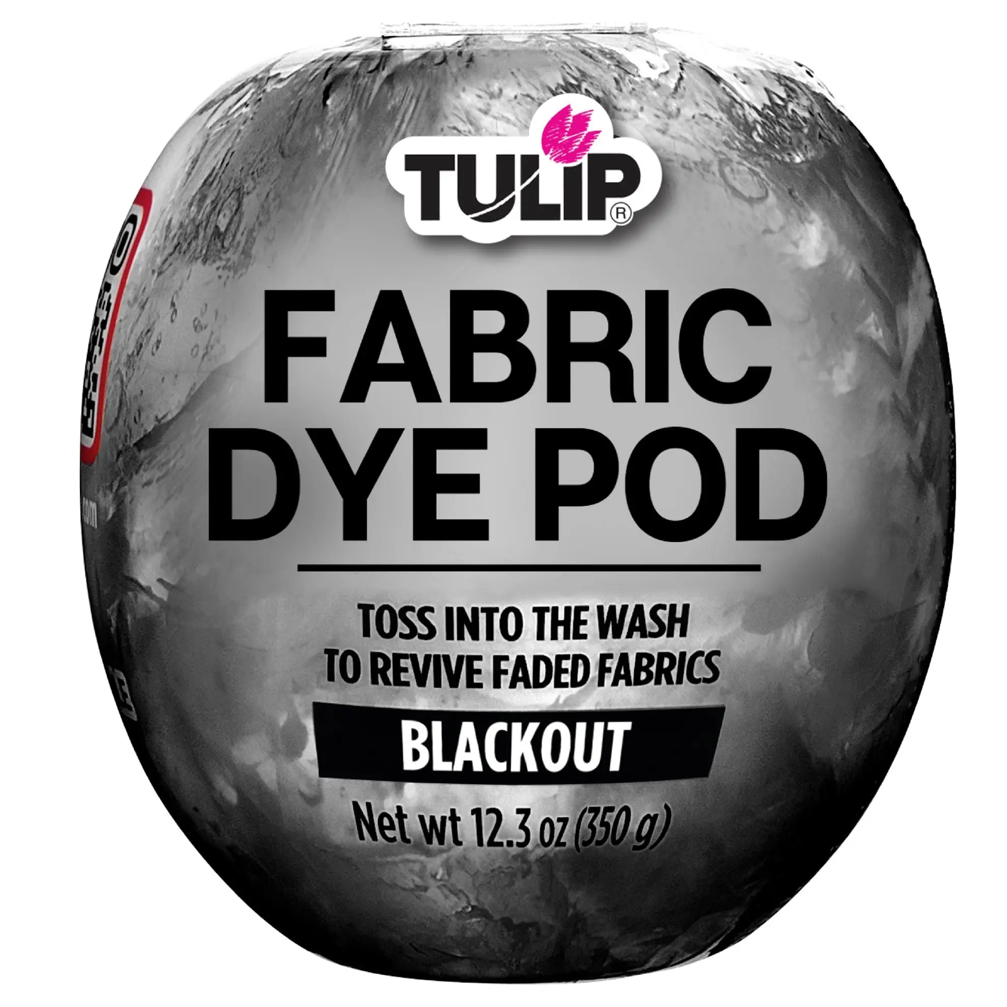 Tulip Cotton Linen Fabric Dye Single Pod - Blackout, Even Cover, Home Laundry Wash Cycle Compatible (Black)