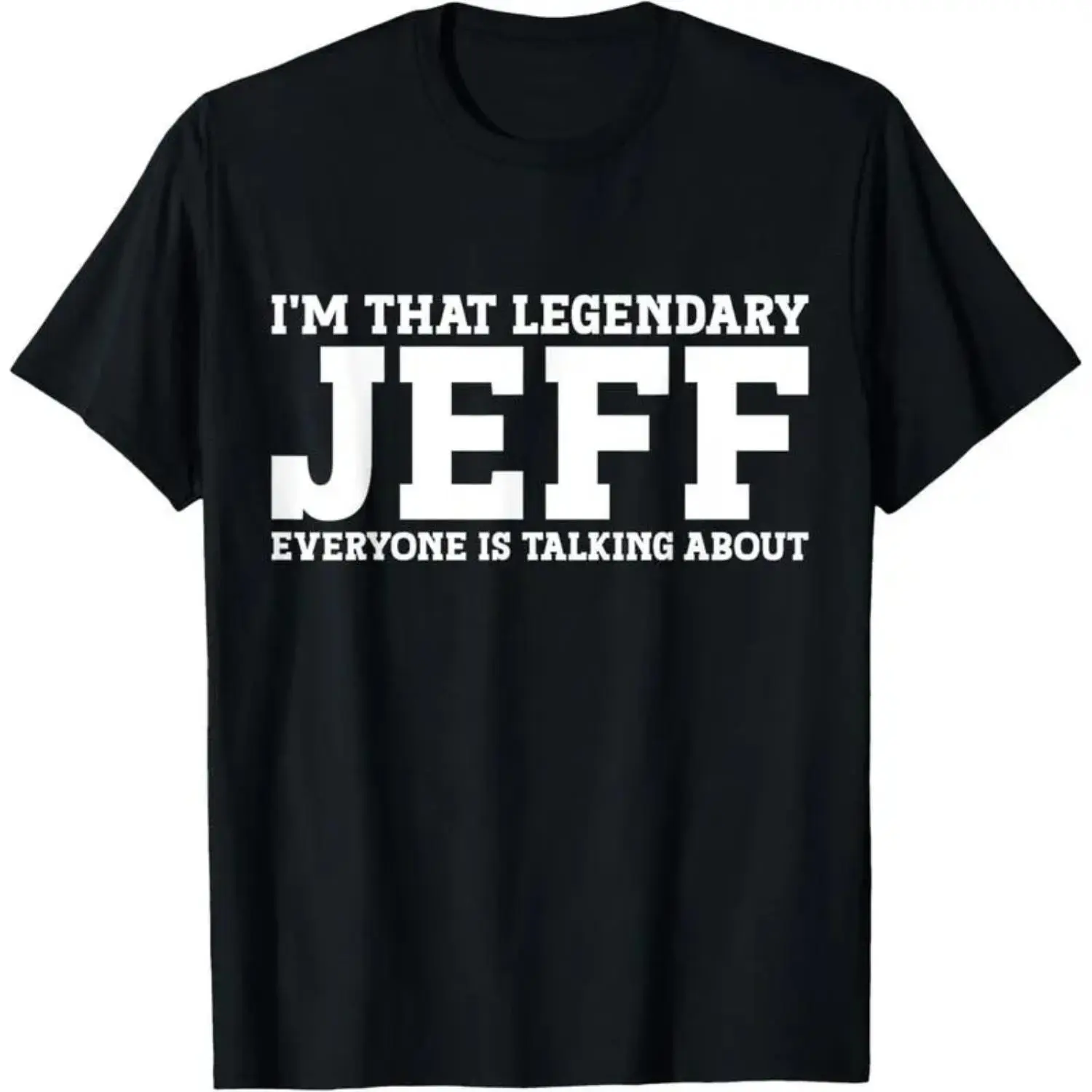 Women's Humorous Jeff Short-Sleeve Round Neck Streetwear T-Shirt, Unisex Casual Top, Shortsleeve, Tshirt