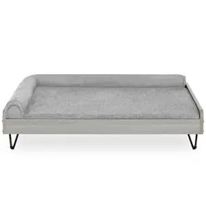Asher Elevated Wooden Pet Bed with Mattress | Large to Extra Large | Greenguard Gold Certified