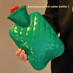 Winter Women's Plush Belly Heating Pad, Anti-Explosion Hot Water Bottle, Warm Blanket Hand Warmer, Filled with Hot Water, Refillable Bottle