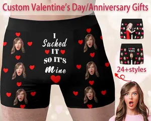 Custom Men’s Underwear - Personalized Face Boxer Briefs - Perfect Birthday Anniversary & Valentine’s Gift for Boyfriend Husband Christmas Fabric