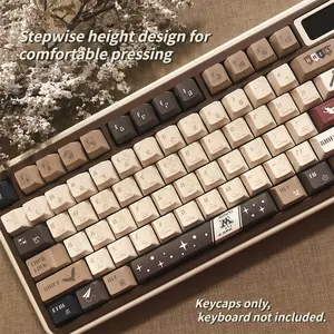 New Magical Ministry Daily Themed 120-Key PBT Keycaps, CHERRY Profile Mechanical Keyboard Keycaps with 5-Side Dye-Sublimation Full-Color Craftsmanship, Wear-Resistant & Anti-Shine Adapted to 61/64/68/82/84/87/96/98/100/104/108-Key Mechanical Keyboards