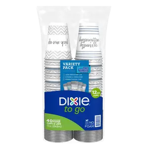Dixie to go 40 count 12 oz cup with lids