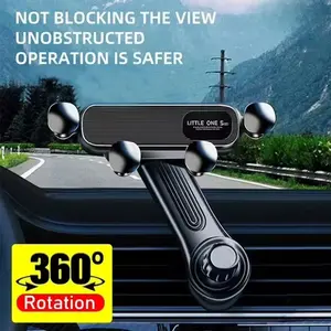 Universal Gravity Car Phone Holder Air Vent Clip - 360° Rotation, Telescopic Anti-Shake, Hands-Free Secure Support, Adjustable Fit 4.7-7 Inch iPhone Android, GPS Navigation Car Interior Accessories Magnetic