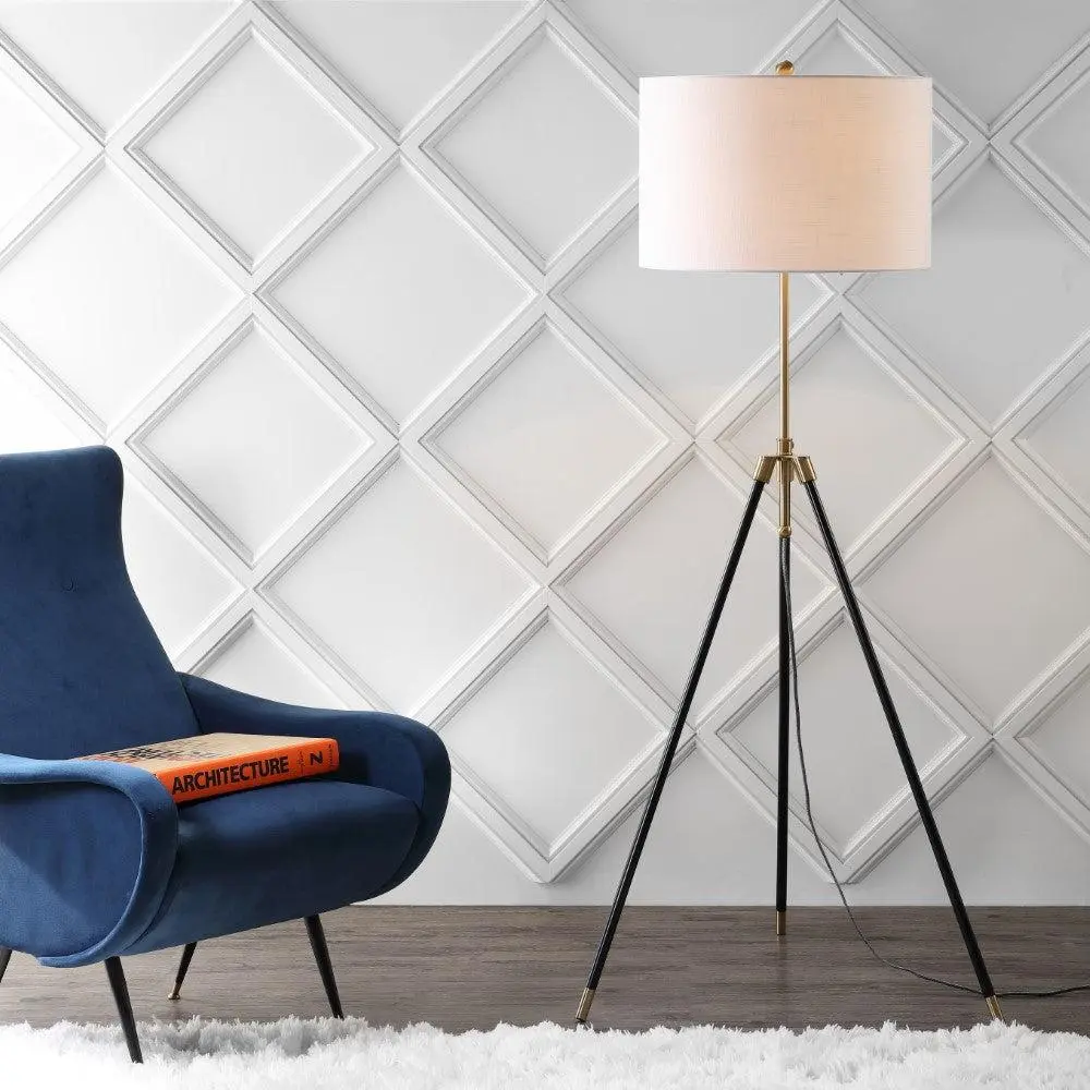 JONATHAN Y Lucius Contemporary Adjustable Metal LED Floor Lamp - Adjustable Lights, Home Decor Lighting, Modern Standing Light for Living Room, Bedroom