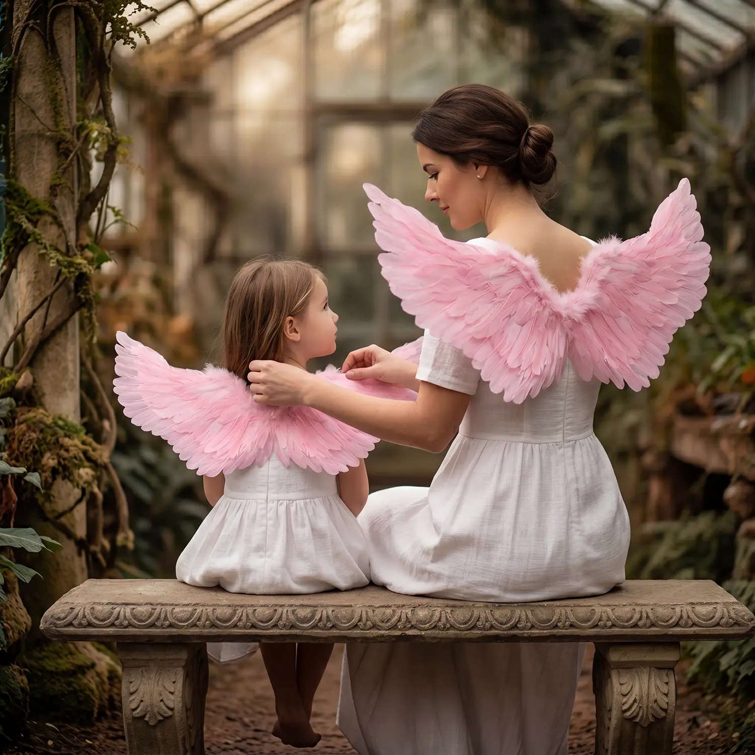 Angelic Feather Wings Back Accessory - Sky Blue Swallow-Shaped Wings with Angel Headband, Adult & Child Party Prop for Performances, Photoshoots, Angelic Wings