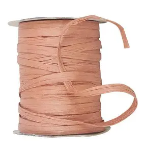 Paper Raffia Ribbon --- 1/4in x 100 yards --- Rust Color