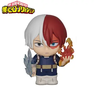 L-1 PC My Hero Academia Officially Licensed Shoto Todoroki Figural Bank Piggy Bank Accessories Coin Bank PVC High Quality Anime Movie Peripheral Collectible Merch Home Bedroom Desktop Decoration Birthday Gift for Fans