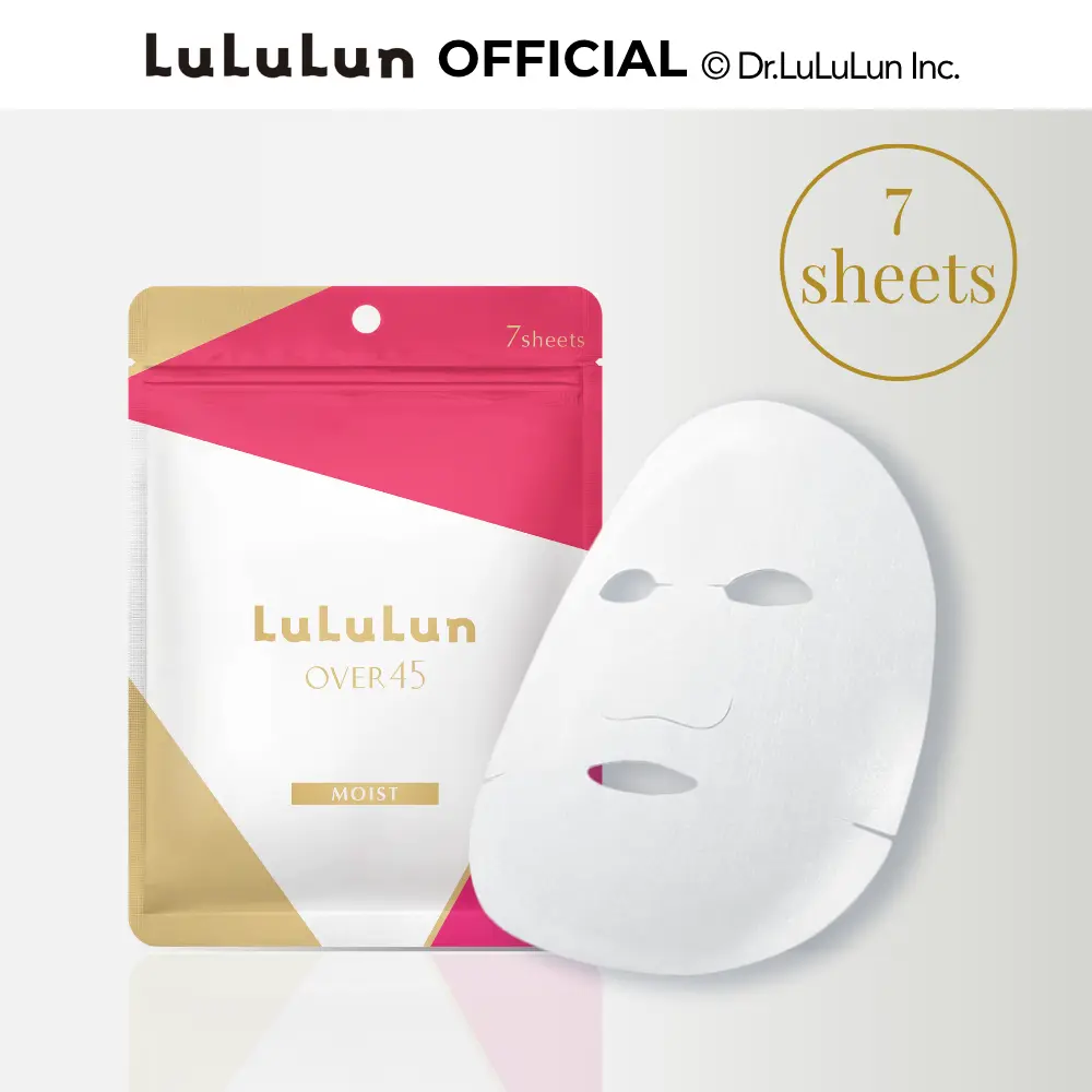 Lululun Over45 MOIST Japanese Face Mask | Daily Hydrating Sheet Mask | 7 Sheets