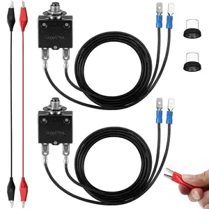 3AMP & 5AMP Resettable Fuse Kit, Fuse Tester for Circuit Breaker, 24V AC/DC & 125/250V AC HVAC Tools, with 2PCS Alligator Clips 17.5 inches / 14 AWG Copper Wire for Electrical Testing