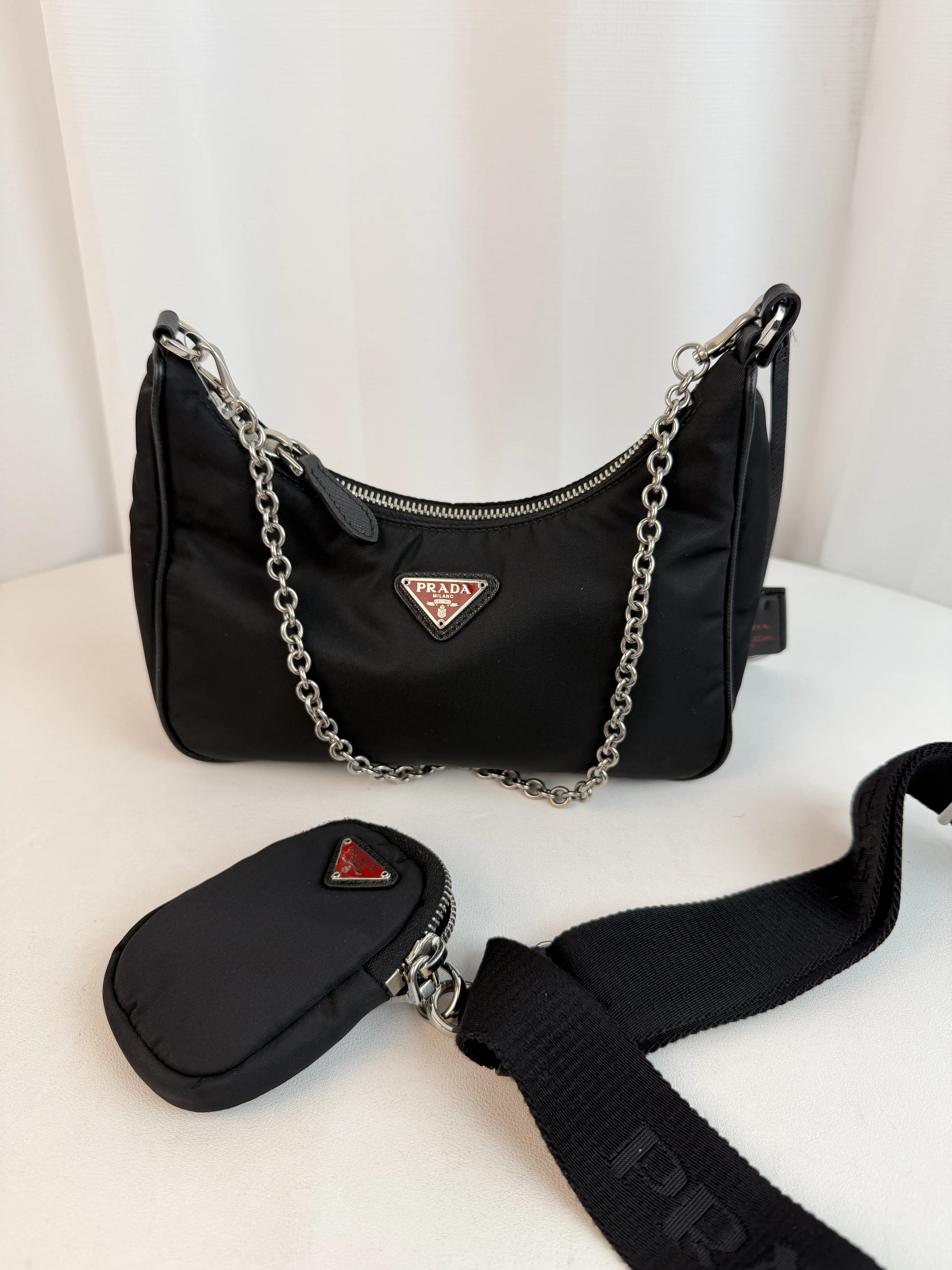 Pre-owned PRADA Re-Nylon Shoulder Bags Re Edition 2005 Black Shoulder Bag