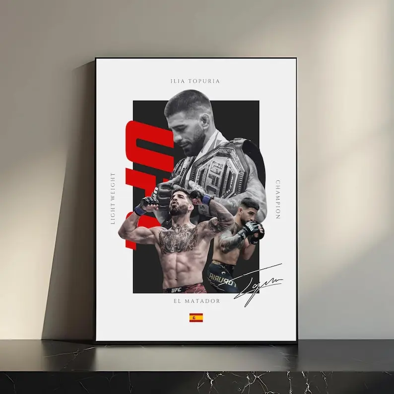 Ilia Topuria UFC Poster: MMA Wall Art Print (Digital Download A2 Size) #171