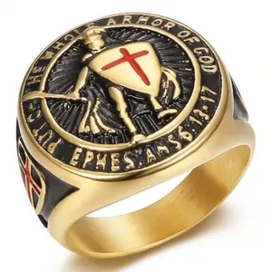 18k gold cross ring for men everyday wear