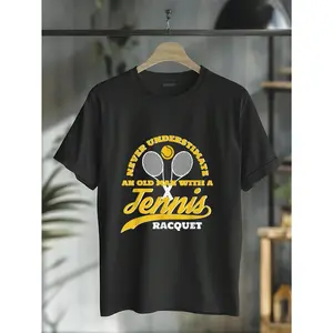 100% Cotton Funny Tennis Shirt Men Tennis Player Tennis Practice T-Shirt