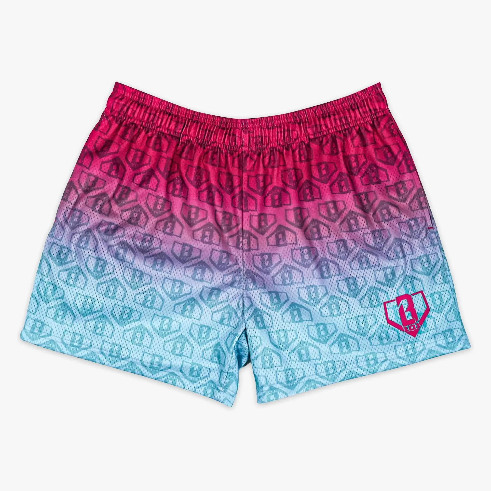 Gradient Cotton Candy Mesh Shorts - Baseball Lifestyle for Youth & Women | Lightweight & Breathable Summer Sports Shorts for Casual & Outdoor Style | Baseball Training, Gym & Everyday Activewear | Perfect Gift for Him