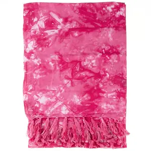 Hot Pink Batik Fringe Sarong – Vibrant Wrap with Island Vibes