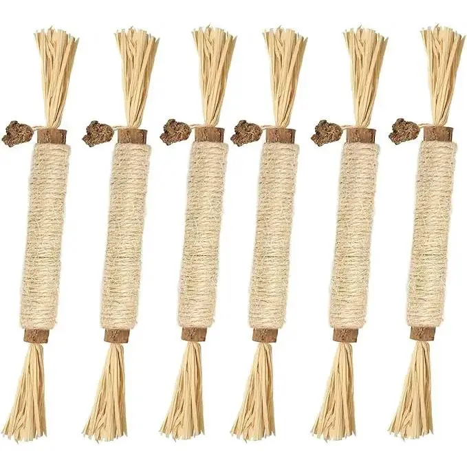 6 Pack Premium Cat Chew Stick Toy, Natural Silvervine Sticks Cat Toys, Catnip Alternative Cat Chew Toys Teeth Cleaning, Matatabi Cat Treat, Edible Kitty Toys