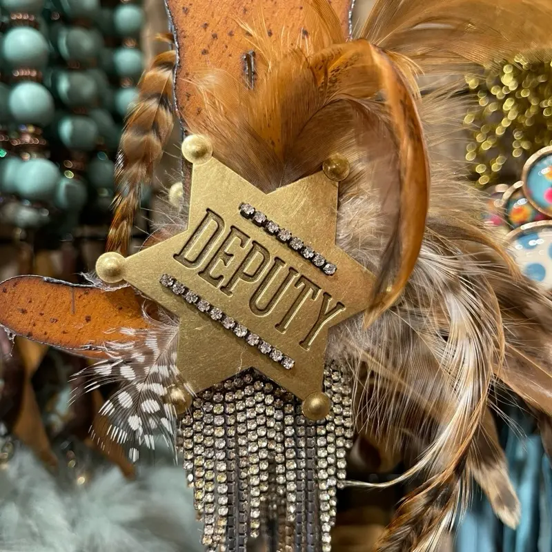 Deputy Western Rustic Boot Feathers Statement Necklace Gypsy South