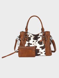 women's business style tote bag & wristlet bag set, 2025 new style casual trendy versatile high-quality daily commuting girl fashionable shopping bag, mother's day gift