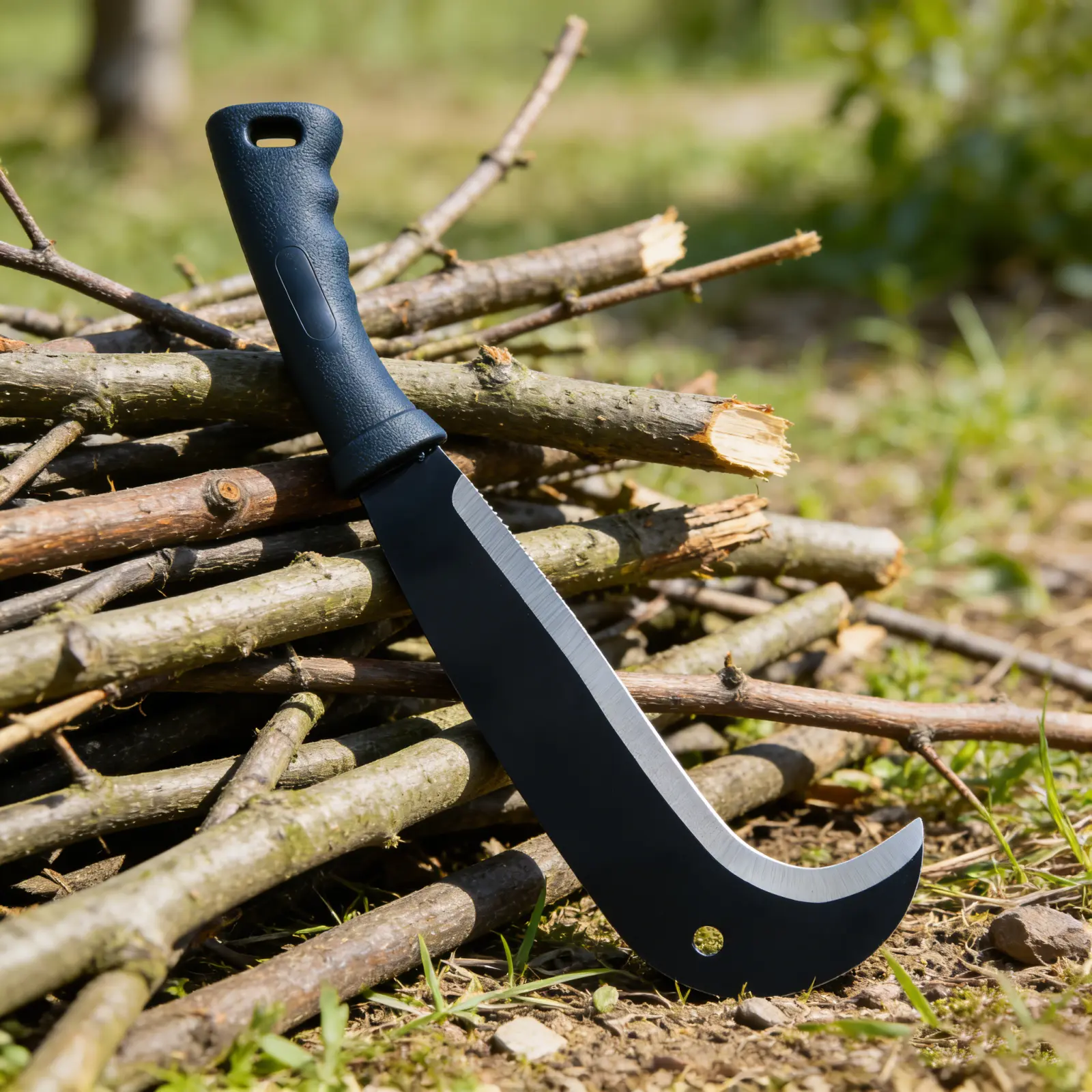 Professional Brush Clearing Multitool - Manganese Steel Hook Bill Single Cutting Blade (34cm), Ergonomic Grip, Heavy-Duty Lightweight Portable Multi-Purpose Outdoor Adventure Tool for Gardening, Weed Control, Cutting Blade Multitools, Multi-Purpose Tool M