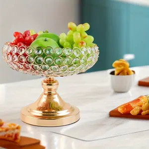 1 Pack Large Crystal Fruit Bowl Food Bowls Serving Bowl Eggs Bowl Holder Elegant Bowls with Table Centerpiece for Home Decor Parties Birthday Farmhouse Baking