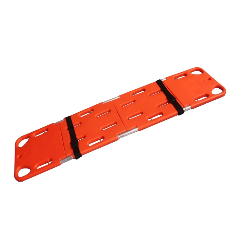 YUEWO Foldable Smooth PE Plastic Spine Board Stretcher - Folding Board for EMT Use, Immobilizes Patients, Portable Patient Transfer & Ambulance Rescue Transport