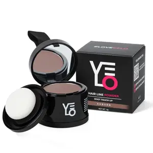 Velo Hairline Powder Root Touch Up, Instant Conceals Grays and Hair Loss, Quick Root Cover Up, Hair Fibers for Thinning Hair, 13 Shades for Women & Men, Long Lasting Formula, Flawless Hair Compact Color Mirror Makeup Cosmetic