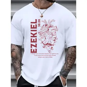 Men's Heavyweight 180gsm Cotton T-Shirt - Crew Neck Short Sleeve Casual Everyday Shirt, Breathable Knit Fabric for All-Season Layering