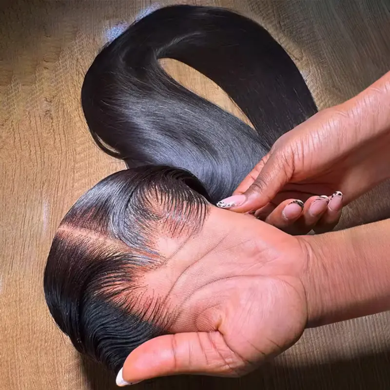 Bling Hair 180% Glueless Wigs Human Hair Ready To Wear Bone Straight Lace Front Wigs Human Hair 5x5 Pre Cut Hd Lace Closure Wigs For Women
