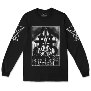 Forbidden Alchemy | Baphomet Long Sleeve | 100% Pure Cotton | Dark, Detailed, Durable Graphic Menswear Soft Top