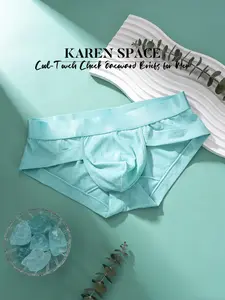 1Pc Men's Briefs, Breathable Cool Mesh Design, Soft Comfortable, For Sports, Fitness & Casual Wear