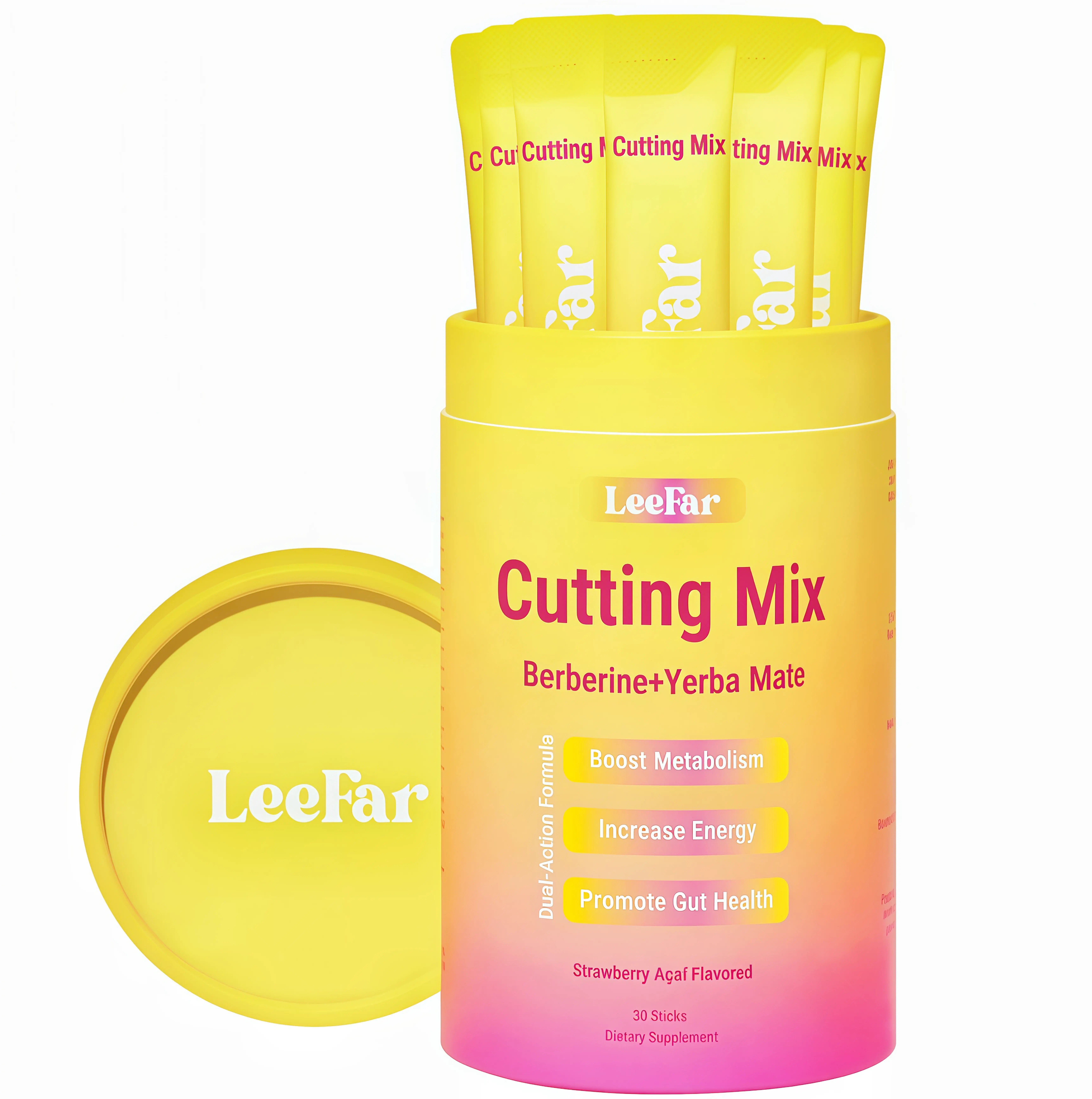 LeeFar Cutting Drink Mix – | DD Strawberry Açaí Flavor – | (30 Servings)