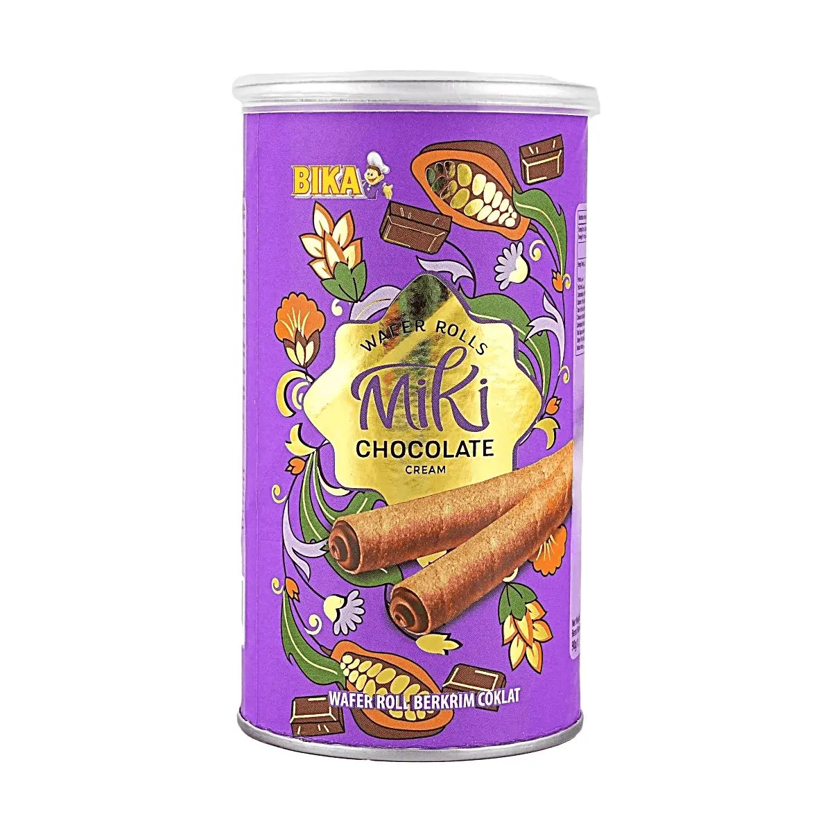 BIKA Malaysian Chocolate Cream Wafer Rolls 90g - Crispy Snack, Sweet Treat, Tea Time Snack