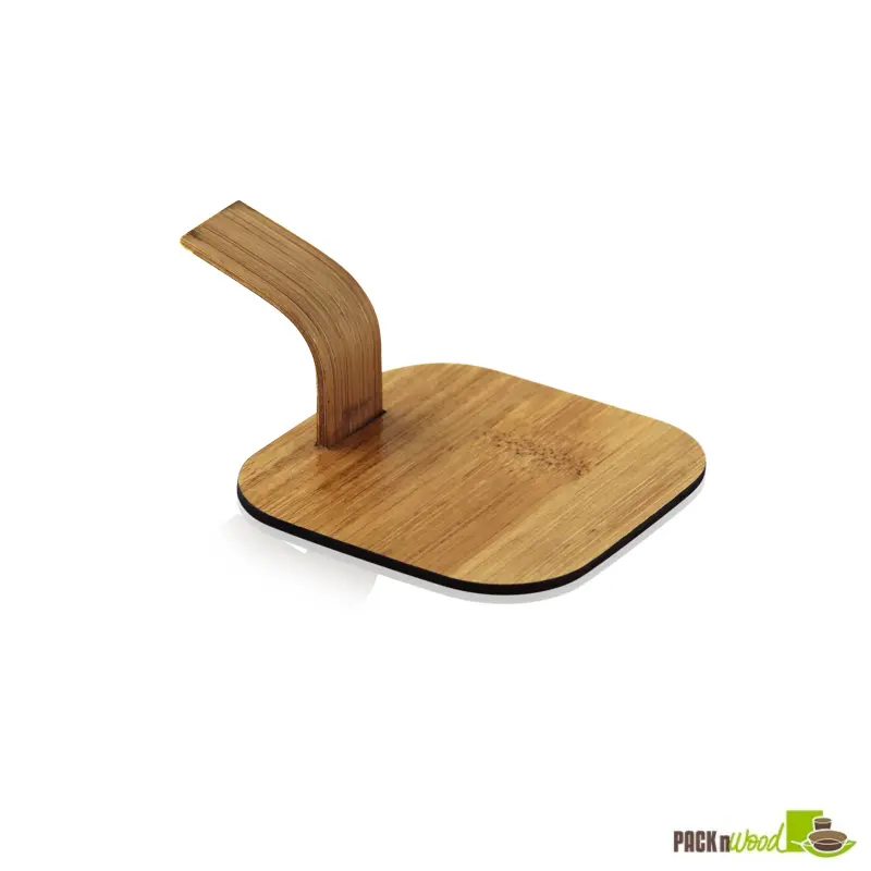 Packnwood 210BFING6 2.5 x 2.5 in. Bamboo Mini Dish with Handle