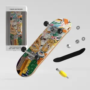 Professional Five-Layer Maple Finger Skateboard Bearings Alloy Wheels, Tipper Desktop Mini Skateboard, Durable & Smooth Rolling