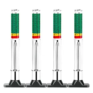 4PCS Tire Tread Depth Gauge,Tire Tread Gauge Color Coded,Tread Depth Gauge in 1/32 inch