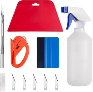 Window Tint Application Tools Kit, 5 Pcs Vehicle Glass Protective Film Installing Tool Car Window Squeegee Automotive Scrapers Tint