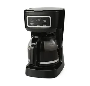 Black 12-Cup Programmable Drip Coffee Maker - Compact Design for Versatile Coffee Making