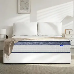 King Size Mattress, 14 Inch Hybrid King Mattress in a Box, Memory Foam Individual Pocket Springs, Medium Firm Comfort, Motion Isolation, Ideal for All Sleep Positions, CertiPUR-US Certified