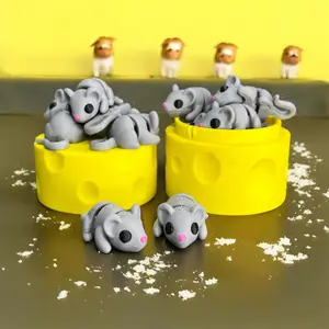Articulating Baby mouse Figurine, 3D Printed Mini Figurines