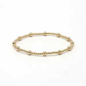 Malibu 2x4 14k Gold-Filled Beaded Bracelet