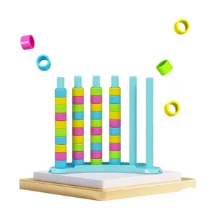 CoIor /stack Desk Fun Stacking Game, Colorful Stack Challenge Toy, Brain Teaser, Easter Egg Gift, Family Game Night, Educational Puzzle for Kids
